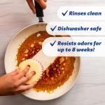 Scrub Ddy 6 Scrub Mommy Kitchen Sponges & 1 Ddy Cdy Sponge Holder - Scratch-Free for Dishes & Multipurpose Cleaning - BPA Free & Me with Polymer Foam - Stain & Odor Resistant