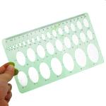 1Pcs 20cm Oval Ruler Drafting Template,Oval Line Drawing Ruler,Oval Tracing Drawing Ruler, Ellipse Template, Oval Stencil for Measuring Geometric Quilting Office School Supplies Formwork
