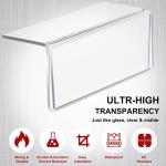 Thyle 50 Pcs Acrylic Rigid Shelf Label Holders for Library Supplies Shelf Labels with Dots Clear Desk Name Plate Store Bakeries Shelves Display Markers 1.25 x 3 Inch