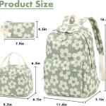 Bluboon School Backpack Set Girls Womens Laptop Bookbag Casual Daypack Fits 15 inch Laptop with Lunch Tote Bag and Pencil Bag