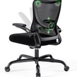 Marsail Ergonomic Office Chair with justable Lumbar Support, 3-Way PU Armrests & Breathable Mesh for Home Office and Gaming