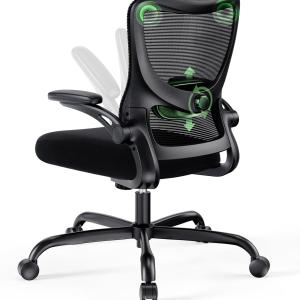 Marsail Ergonomic Office Chair with justable Lumbar Support, 3-Way PU Armrests & Breathable Mesh for Home Office and Gaming