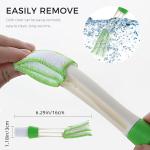 4Pcs Window Venetian Blind Cleaner Duster Tool,Washable 7 Fingers Dusting Cleaner and Air Vent Cleaner,Shutter Brush,Blinds Air Conditioner Keyboard Fan Duster Dirt Housekeeping Tool