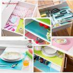 9 Pack Refrigerator Mats,Washable Fridge Mats Liners Easy to Clear Fridge Ps Mat Shelves Drawer Table Mats Refrigerator Liners for Shelves,3Red/3Green/3Blue