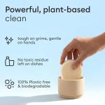 Vove Dish Soap Bundle, 2 Bars, 2 Bamboo & Sisal Scrub Brushes, 1 Ceramic Cup – Coastal Citrus Mint, Mandarin, Spearmint, Cypress & Bergamot Oils, Plant-Based Coconut Soap, FSC Bamboo, Plastic-Free Set