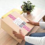 Whaline Valentine's Day Packing Tape 100 Yard Pink Red Love Heart Sticky Wrapping Tape Waterproof Shipping Tape for DIY Crafts Small Business Sealing Boxes Mail Boxes Supplies