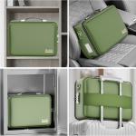 DocSafe Fireproof Document Box with Lock, Hard Case File Organizer with Accordion File Folder, Fireproof Water Resistant Safe Box Home Office Travel Storage for Important Documents Laptop Green