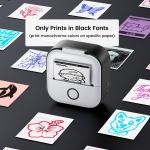 Memoking Mini Printer - Sticker Printer T02 Portable Thermal Inkless Sticker Maker Machine, Bluetooth Pocket Labeler for Study Graphics, Anatomical Diagrams, Photos, Receipts, DIY,Gift