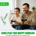 Rechargeable AA Batteries 8Pack, 2800mAh High-Capacity, NiMH, Double A Battery, Long-Lasting, AA Rechargeable Batteries for Household and Office Devices, Pre-Charged - 1.2V Low Self Discharge