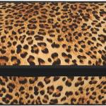 Leopard Print Pencil Case for Girls and Kids Cute Pen Box Pouch Cheetah Print Pencil Bag with Double Zipper, Portable Pencil Pouch for School Office Supplies