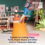 Westcott Fun and Fashionable Student Scissors for Ages 12+, Stainless Steel Floral-Printed Bles, Back-to-School, School Supplies, Classroom Supplies, 7-Inch
