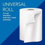 Scott Professional Universal 100% Recycled Fiber Hard Roll Paper Towels, Bulk (56158), Hardwound 1.5' Core, Absorbency Pockets, Compressed, White (6 Rolls at 800' Each, 4,800'/Case)