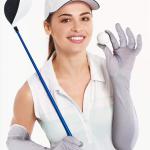 Chuangdi 2 Pairs Women UV Sun Protection Driving Gloves Touchscreen Arm Sun Block Gloves for Outdoor Sports Summer Supplies