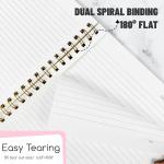 Lined Spiral Notebook B5 Mint Green Hardcover Notebooks for Work -7.48" X 10.18" 4 Pack 7MM College Ruled,160 Pages 100GSM Thick Paper for Note Taking School Office Supplies