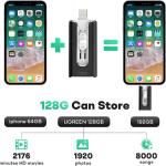 FileNest 4-in-1 USB Flash Drive for iPhone iP, High Speed Photo Stick External Memory Storage, Thumb Drive Backup USB Memory Stick for Photos and Videos, Compatible with Android PC (Pink, 256GB)