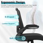 FelixKing Office Chair, Ergonomic Desk Chair Breathable Mesh Chairs justable High Back Lumbar Support Flip-up Armrests, Executive Rolling Swivel Comfy Computer Chairs Home Office Black