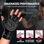 MhIL Workout Gloves for Men – Comfortable Gym Gloves for Men with Enhanced Grip for Safety and Hand Protection – Weight Lifting Protection with Wrist Wraps Support for Performance Boost and Style