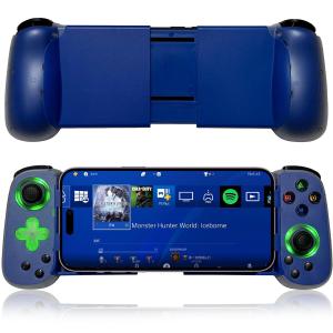 arVin Mobile Gaming Controller for iPhone, Android with Phone CASE Support & Green Light, Wireless Gamep for iPhone/iP/Samsung/Tablet/Switch/PS4/PC-Play Xbox Cloud Gaming/PS Remote Play/Steam Link