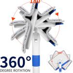 Baseboard Cleaner Tool with Handle, Wall Cleaner with Extendable Long Handle ,Door Frame Cleaning Tool Including 4 Reusable Cleaning Ps. Quick Clean Baseboard Cleaning, Ceiling and Wall.