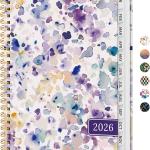 2026 Planner, Weekly and Monthly Calendar Planner for Women, Jan 2026 - Dec 2026, Hardcover Planning Agenda book with Tabs, Spiral Bound, Inner Pocket, Perfect for School Office Supplies, 6.3" x 8.5"