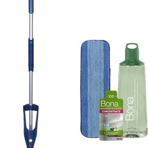 Bona Multi-Surface Floor Premium Spray Mop - Includes Multi-Surface Floor Cleaner Concentrate and Machine Washable Microfiber Cleaning P - For Stone, Tile, Laminate and Vinyl LVT/LVP Floors