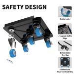 Heavy Duty Furniture Dolly 360° Rotating 5 Wheels, Alloy Steel 3000 lbs Lo Capacity Furniture Movers with Measuring Tape & Leveler