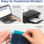 Avery Insertable Plastic Dividers for 3 Ring Binders, 8 Tabs per Set, Big Tabs, Two Pockets, Two-Tone Multicolor Binder Dividers, Works with Sheet Protectors (11989)