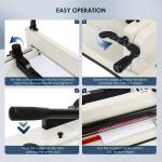 FAHKNS 17" Heavy Duty Guillotine Trimmer Paper Cutter,Cortora de Papel 500 Sheets Paper Trimmer with Double Safety Protection Durable HSS Ble for Cutting Paper