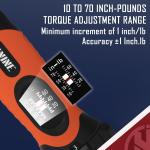 KNINE OUTDOORS Torque Screwdriver Wrench Driver Set 10-70 Inch Pounds lbs for Maintenance, 21 Hex Bits, Shaft Extension, For Tools, Bike Repairing and Mounting, Orange