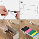 2 Packs Hanging File Folder Frame,Heavy Duty Steel Hanging File Organizer,File Cabinet Rails,justable 11 to 17.4 Inches,Mountable