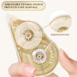 100 Feet Long Beige Correction Tape, Smooth Glide, No Residue, Quick Dry, Perfect for School, Office Supplies, Crafting, Note Taking, Journaling (2 Pack)