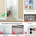 Rerishom Portable Door Lock Extra Lock for ditional Privacy and Safety in Home, Hotel, Apartment, AirBNB - Red