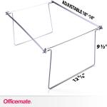 Officemate Hanging File Frame, Letter Size, justable 14 to 18-Inches, 2 Count (Pack of 1),Silver, 91990