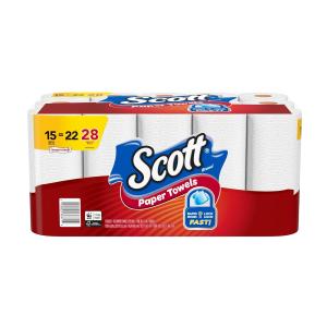 Scott Paper Co., Paper Towels Double Rolls One-Ply, 15 Count