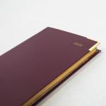 Letts of London Classic Slim Week to View Planner with Monthly Planners, 8.63-inch Length, Burgundy, Office and School Supplies