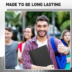 Henoyso 36 Pcs 3 Ring Binder 1/2'' Round Fits Letter Size 8. 5'' x 11'' Paper Plastic Flexible Binder Holds 100 Sheets with 1 Pockets Versatile Organizer for Office Home School (Black)