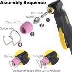 70-Piece AG60P Plasma Cutter Consumables Kit .045" – Tips Nozzles Electrodes Shield Cups Wire Guides for AG-60, AG-60P, SG-55, WSD-60 (With Storage Box)