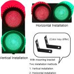 8-Inch LED Traffic Light - Industrial Dock Warning Signal, Automatic Color Change, 110V Stop Light for Enhanced Car & Pedestrian Safety, High Visibility Alert