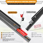 AUTOBOO 28"+20" Windshield Wipers with 16" Rear Wiper Ble Replacement for Toyota Sienna 2011-2017 2018 2019 2020 -Original Factory Quality (Pack of 3)