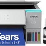 Epson EcoTank ET-2980 Wireless All-in-One Color Supertank Printer with up to 3 Years of Ink, Refillable Tanks, Perfect for Home, 15 PPM, 1.44" Color Screen, Auto 2-Sided Printing - White