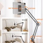 Tablet Floor Stand, 360-degree Rotatable Metal Tablet Stand Holder, justable Kindle Holder, Universal Phone Stand for iP/iPhoneX/iP Pro or Other 4.7~12.9 Inch-Screen Devices (Black)