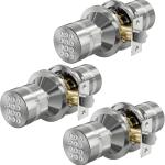 Signstek Keyless Digital Electronic Entry Security Safety Door Lock Locker (Satin Nickel 3 Pack)