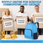 Reginary 24 Pcs Backpack 17" Backpacks Foldable Lightweight Bookbags Student Outdoor Travel School Book Bag with Storage Bag (Blue)