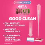 Swiffer Sweep and Mop Deluxe, Limited Edition Pink Wicked: for Good, 2-in-1 Floor Mopping and Sweeping Kit, 1 Sweeper Device, 5 Heavy Duty Dry Sweeping Cloths, 3 Heavy Duty Wet Mopping Cloths