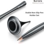 Metal Gravity Spinner Pen – Crafted with Japanese Precision, Anodized for a Sleek Metallic Finish – Relieves Stress & Sparks Creativity – Elegant Gift for Professionals and Gruates (Black)
