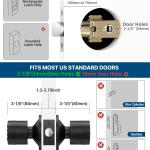 Signstek Keyless Entry Door Lock,Door Knob with Keyp，Smart Code Door Lock,Mute Mode,Passage Function, Easy to Install,Oil Rubbed Bronze