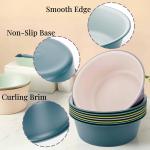 8 Pieces Round Plastic Wash Basin, 5 Quart Portable Laundry Hand Wash Dish Pan, Stackable Space Saving Camping Washing Tub for Kitchen Sink, Washing Storage Cleaning Supplies