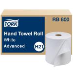 Tork Paper Hand Towel Roll White H21, vanced, 100% Recycled Fiber, 6 rolls x 800 ft, RB800
