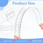 100 Pack Clear Ruler 12 Inch Bulk with Centimeters and Millimeters, Metric Rulers Measuring Drawing Tool for Kids, Ideal Back to School Office Home Supplies
