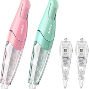 Refillable Retractable White Correction Tape, Pen Shaped White Smooth Pull Out Japanese Aesthetic Cute Correction Tape for Office Supplies, 4 PCS (ZH-67)